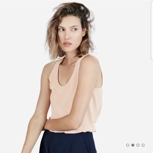 Everlane Silk Tank in Blush